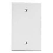 Hubbell Blank Box Mount Wall Plate, Number of Gangs: 1 Plastic, Smooth Finish, White P13W