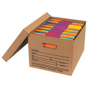 Zoro Select Economy File Storage Boxes, 15" x 12" x 10", Kraft, 12/Case 55VJ86