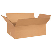 Zoro Select Flat Corrugated Boxes, 28" x 18" x 8", Kraft, 15/Bundle 55VJ13