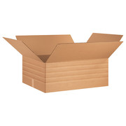 Zoro Select Multi-Depth Corrugated Boxes, 30" x 24" x 12", Kraft, 15/Bundle 55VJ26