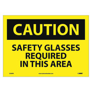 Nmc Caution Safety Glasses Required In This Area Sign C678PB