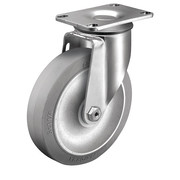Colson 4" X 1-1/4" Non-Marking Rubber Performa (Flat) Swivel Caster, No Brake, Loads Up To 300 lb 2.04256.445