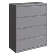 Hirsh 4 Drawer Lateral File Cabinet, Arctic Silver, Legal/Letter 23750