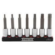 Proto 3/8 in Drive Socket Bit Set, SAE, 7 pcs J4990R7SAE