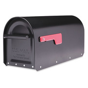 Architectural Mailboxes Mailbox, Black, Powder Coated, 1 Doors, Surface/Post, Heavy Duty 5560B-R-10
