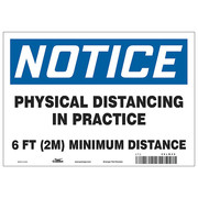 Condor Physical Distancing In Practice Sign, 10" W x 7" H, English, Sign Material: Polyester HWN822T0710