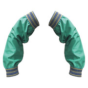 Tillman Fire Resistant Cotton Sleeves, FR Welding Sleeves, Elastic Wrist/Top, 18 in L, Green, 1 Pair 6217