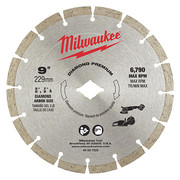 Milwaukee Tool 9 in. Diamond Premium Segmented Masonry and Concrete Cutting Blade 49-93-7025