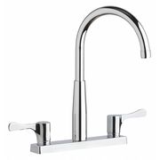 Elkay Lever Handle, 8" Mount, Residential / Commercial 3 Hole Faucet, Sensor Scrub/Handwash, Deck Mount LKD2423BHC