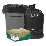 Earthsense Commercial 56 gal Trash Can Liners, 43 in x 48 in, Extra Heavy-Duty, 1.25 mil, Black, 100 PK RNW4750
