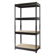 Hirsh Boltless Shelving Unit, 16"D x 30"W x 60"H, 4 Shelves, Steel 17125