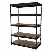 Hirsh Boltless Shelving Unit, 24 in D x 48 in W x 72 in H, 5 Shelves, Steel 19453