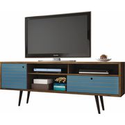 Manhattan Comfort TV Stand, Mid Century, Aqua, 70.86" 202AMC93