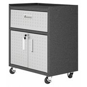 Manhattan Comfort Mobile Cabinet, 30.3 in W, Grey 2GMCC