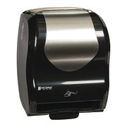 San Jamar Paper Towel Dispenser, Hybrid, Electrnc, Bk/SS T8370BKSS
