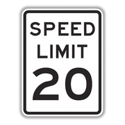 Tapco High Speed Limit 20 Sign, 18" x 24", HIP 373-04732