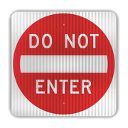 Tapco Do Not Enter Sign, 24" x 24" x .080 HIP 373-05089