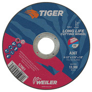 Tiger 4-1/2"x1/16" TIGER AO Type 1 Cutting Wheel A36T 7/8" A.H. 57061