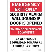 Nmc Emergency Exit Only Sign - Bilingual M734PB