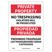 Nmc No Trespassing Sign - Bilingual, M733PB M733PB