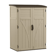 Suncast 54 cu ft Resin Vertical Storage Shed, Sand/Mustang BMS5700