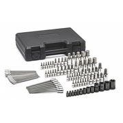 Proto 1/4 in Drive Socket Bit Set, Metric, 10 pcs J7440R8MM