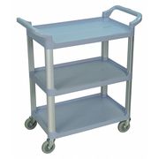 Luxor Polypropylene (Shelf)/Aluminum (Upright) Serving Cart, (3) Shelves, 3 Shelves, 200 lb SC12-G