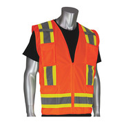 Pip Hi-Visibility Vest, 8 Pockets, Org, 7XL 302-0500-ORG/7X
