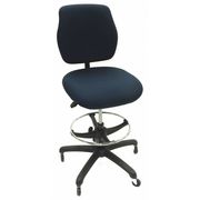 Shopsol Workbench Chair, Blue Fabric, 300 lb. 1010554