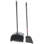 Rubbermaid Commercial Lobby Broom and Open Dust Pan Set, 28 in Length, Sweep Face 7 7/8 in, 5 in trim 59JM15