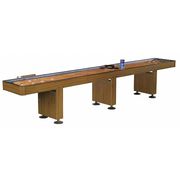 Hathaway Challenger 14-Ft Shuffleboard Table w/ Storage-Walnut Finish BG1218