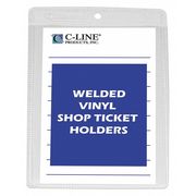 C-Line Products Shop Ticket Holder, Vinyl, Clear, 4x6", PK50 80046