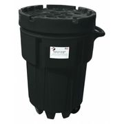 Black Diamond Eco Solutions Open Head Overpack Drum, Polyethylene, 95 gal, Unlined, Black 1299-BD