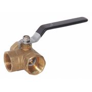 Midwest Control Ball Valve, Three Way, 3/4" FPT, 600 CWP TWB-75