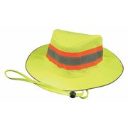Erb Safety Boonie Hat, Hi-Viz, Lime, Woven Polyester 61587