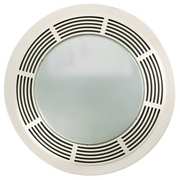 Broan Ceiling Bathroom Fan, 100 cfm cfm, 4 in Duct Dia., 120V AC, Yes 750