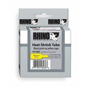 Dymo RHINO (R) Heat Shrink Tube Label 1/2" x 60"H, Black on Yellow 18056