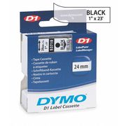 Dymo Adhesive Label Tape Cartridge 1/2" x 23 ft., Black/Yellow 45018