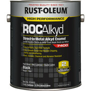 Rust-Oleum Interior/Exterior Paint, High Gloss, Oil Base, Black, 1 gal 634402