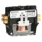 Square D 120VAC Non-Reversing Definite Purpose Contactor 2P 30A, Hz: 50/60 8910DP32V02