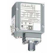 Telemecanique Sensors Pressure Switch, (1) Port, 1/4-18 in FNPT, SPDT, 3 to 150 psi, Standard Action 9012GAW5