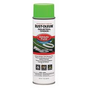 Rust-Oleum Athletic Field Striping Paint, 17 oz., Fluorescent Green, Water -Based 257403