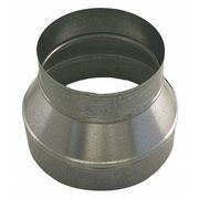 Greenseam Round Reducer, 10 in x 6 in Duct Dia, Galvanized Steel, 26 GA, 10 in W, 8" L, 7 in H GRR10P6PGA26