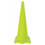 Zoro Select Traffic Cone, 36 In.Fluorescent Lime 6FHA5