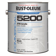 Rust-Oleum Interior/Exterior Paint, Eggshell, Water Base, Black, 1 gal 5278402