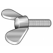 Zoro Select Thumb Screw, M4-0.70 Thread Size, Rounded Wing, Zinc Plated Iron, 10 1/2 mm Head Ht, 20 mm Lg WS6S040200-001P1