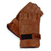 Condor Leather Gloves, Fingerless, Brown, M, PR 6JJ98
