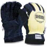 Shelby Firefighters Gloves, M, Cowhide Lthr, PR 5285M
