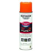 Rust-Oleum Precision Line Marking Paint, 20 oz, Fluorescent Orange, Water -Based 203036