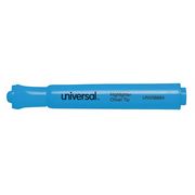Universal Highlighter, Chisel Tip, Fluorescent Blue PK12 UNV08864